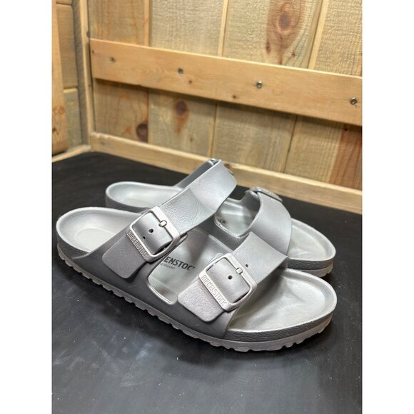 Birkenstock Womens Silver Arizona EVA Sandals Size 9-9.5 EU 40 260 Slip-On - Picture 1 of 8